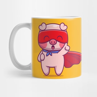 Cute Pig Superhero Mug